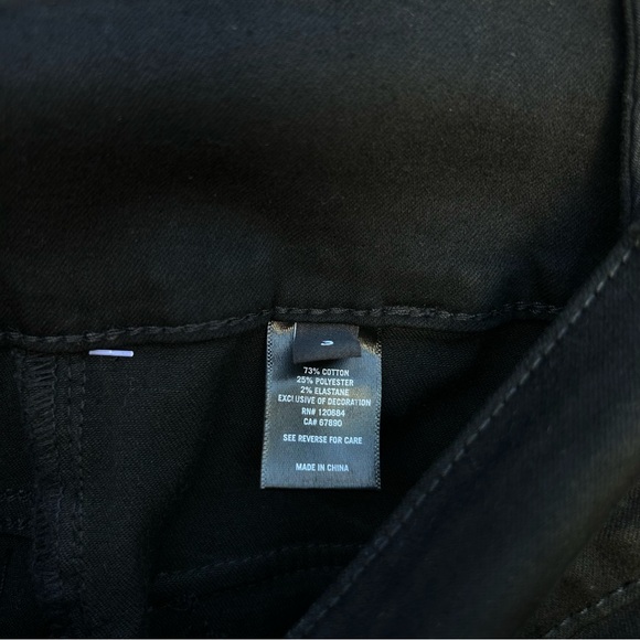 Hot Topic Black Cross Patch Side Chain Flare Pants Sz 3 Low Rise Gothic Stretch - Picture 11 of 16